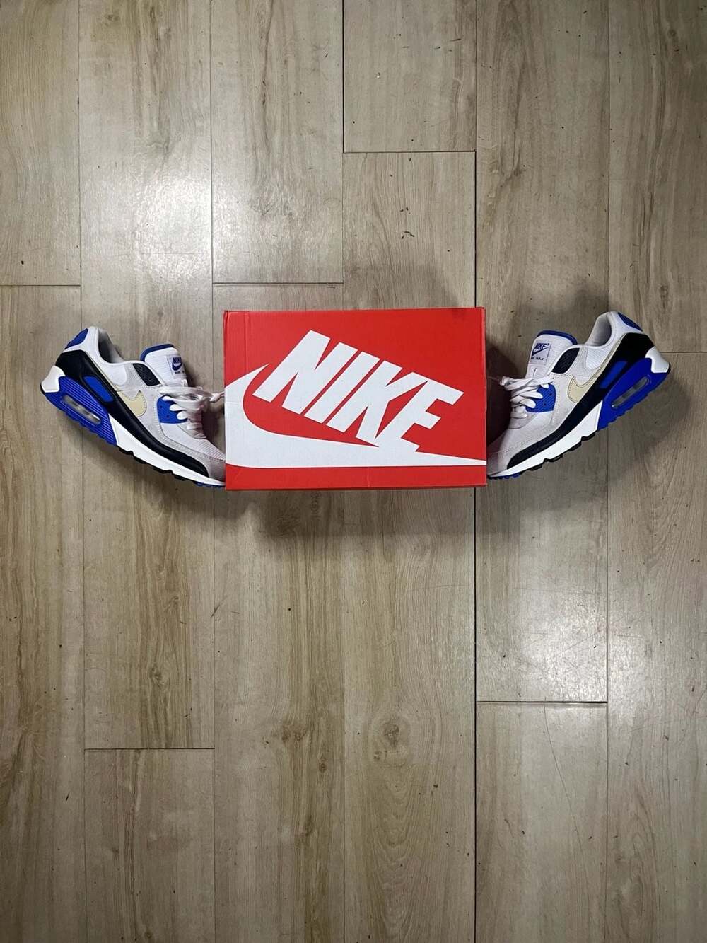 Nike Air Max 90 PRM White/Khaki-Racer Blue-Black (HF3449-100)